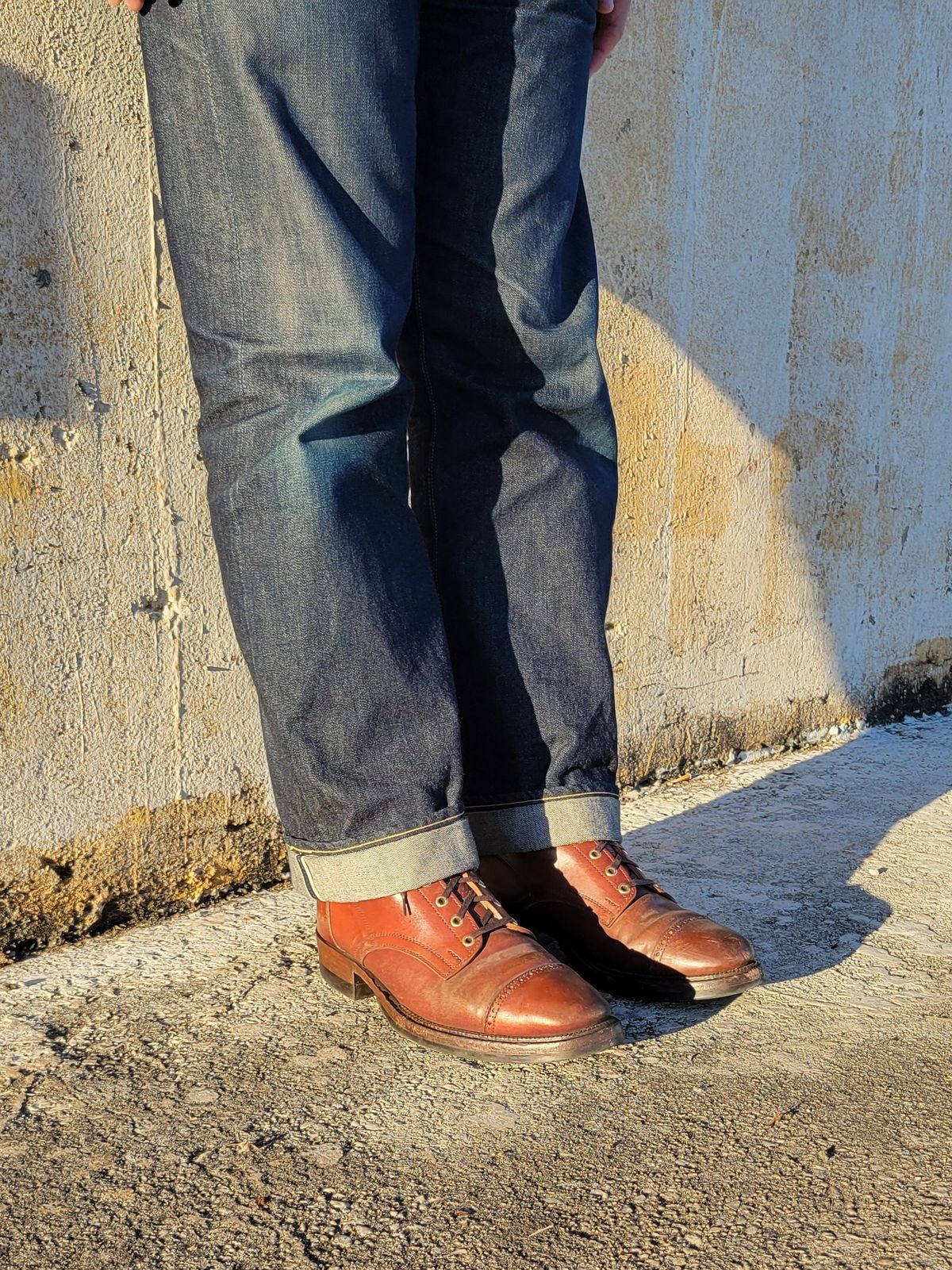 Photo by tlmader on October 15, 2023 of the White Kloud Blucher.87 in Leder Ogawa Coffee Shell Cordovan.