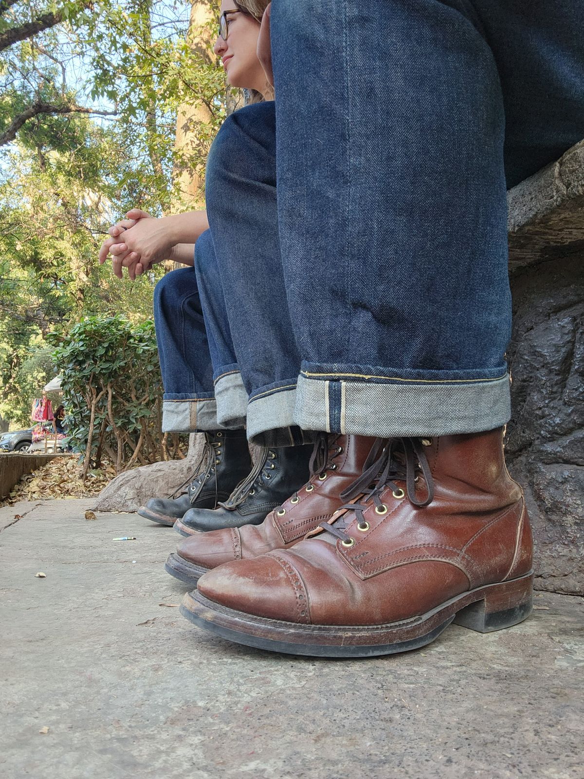 Photo by tlmader on November 19, 2023 of the White Kloud Blucher.87 in Leder Ogawa Coffee Shell Cordovan.