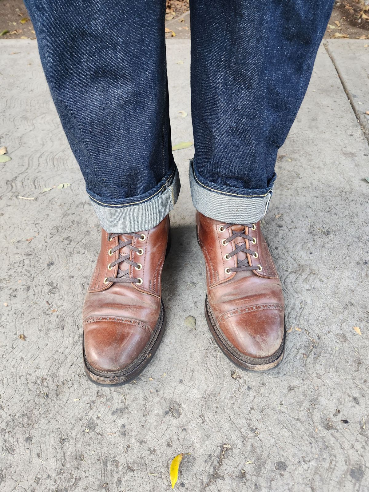 Photo by tlmader on November 20, 2023 of the White Kloud Blucher.87 in Leder Ogawa Coffee Shell Cordovan.