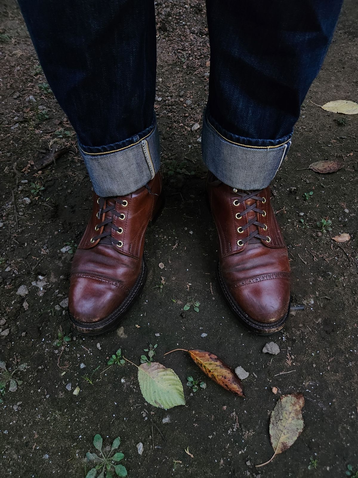 Photo by tlmader on October 2, 2024 of the White Kloud Blucher.87 in Leder Ogawa Coffee Shell Cordovan.