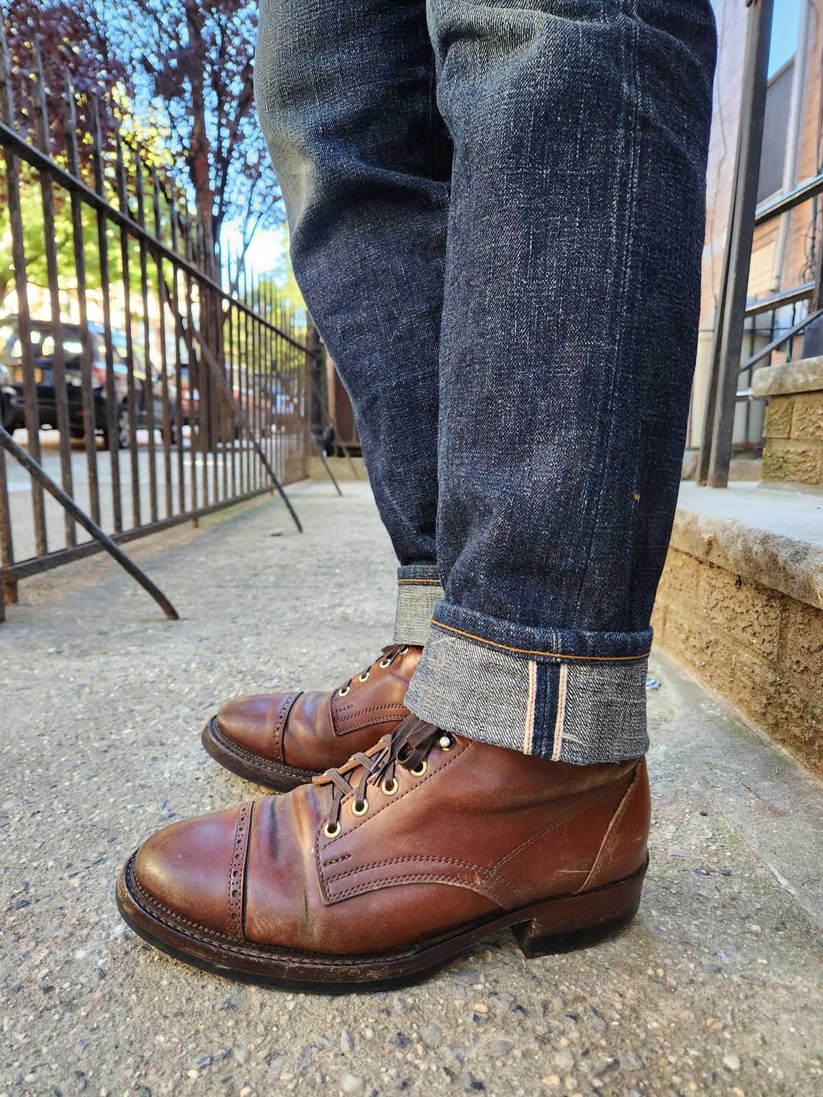 Photo by tlmader on October 11, 2024 of the White Kloud Blucher.87 in Leder Ogawa Coffee Shell Cordovan.
