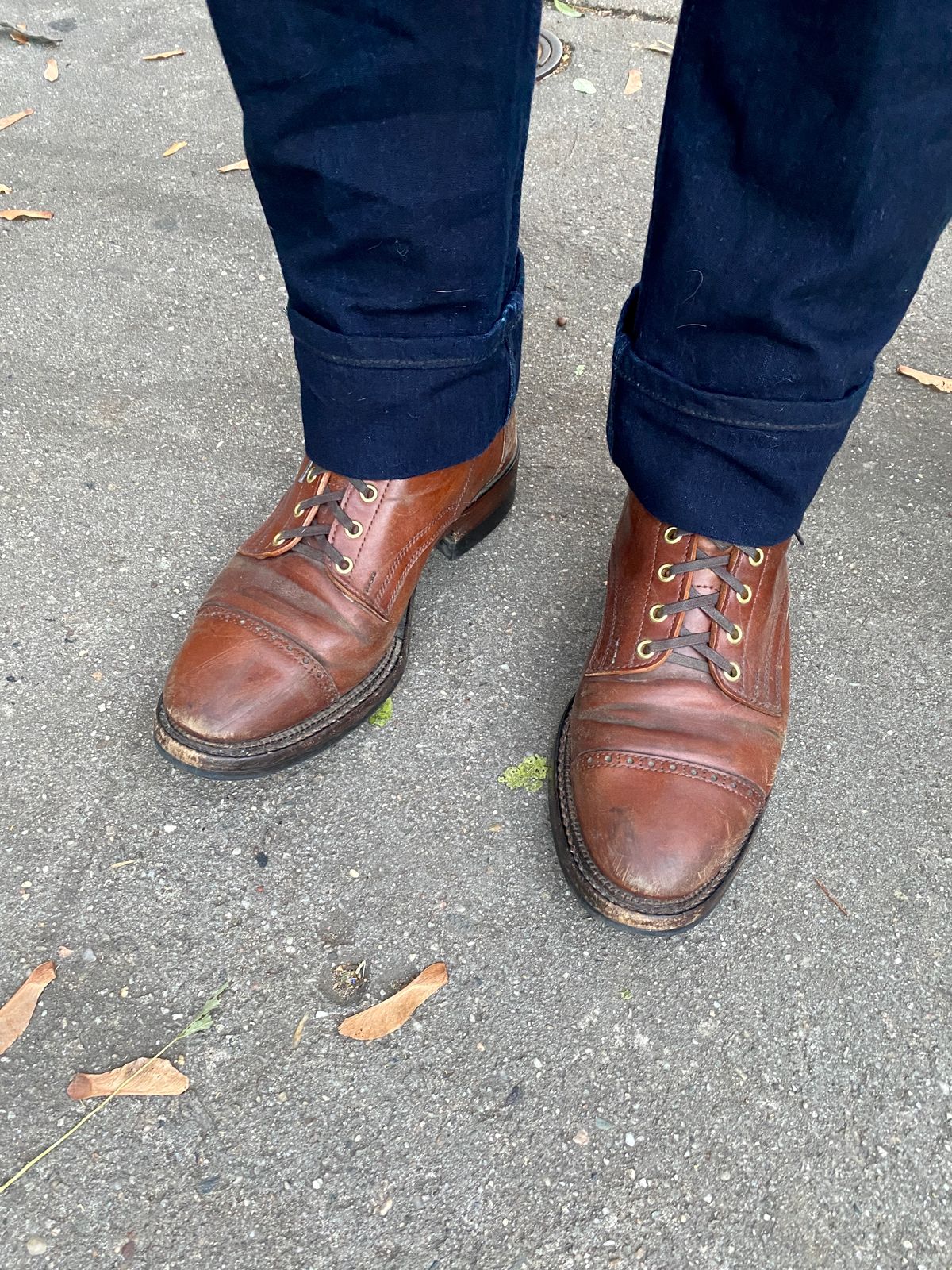 Photo by tlmader on December 6, 2024 of the White Kloud Blucher.87 in Leder Ogawa Coffee Shell Cordovan.