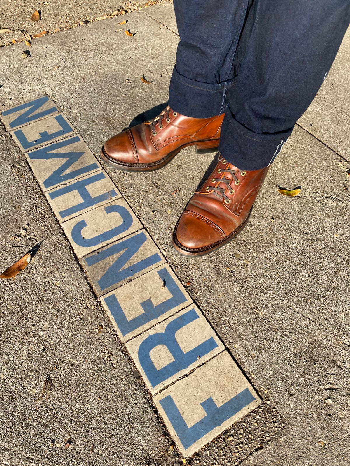 Photo by tlmader on December 19, 2024 of the White Kloud Blucher.87 in Leder Ogawa Coffee Shell Cordovan.