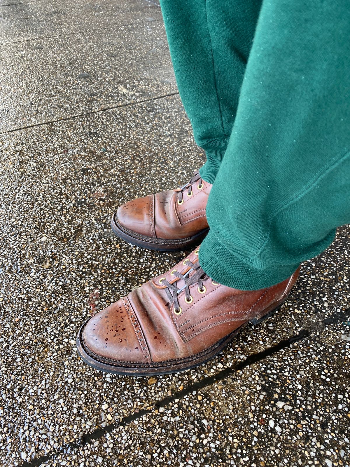 Photo by tlmader on January 19, 2025 of the White Kloud Blucher.87 in Leder Ogawa Coffee Shell Cordovan.