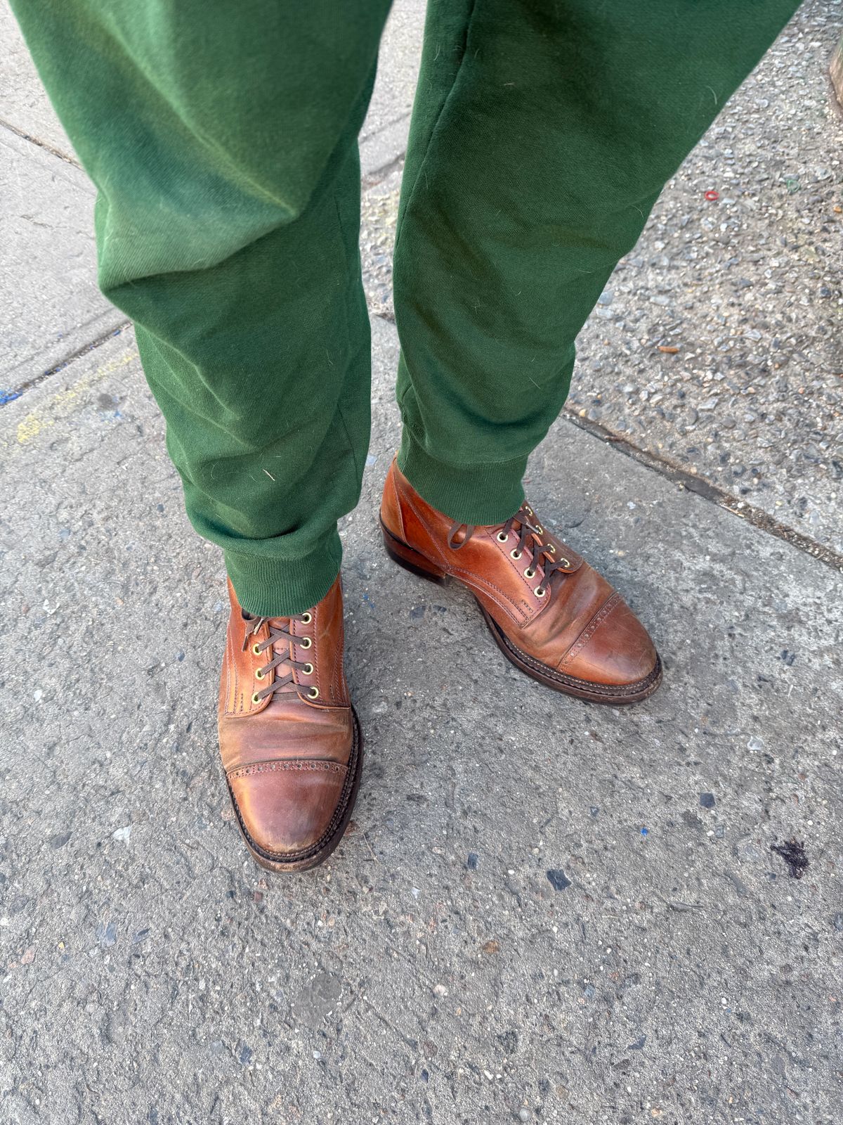 Photo by tlmader on March 3, 2025 of the White Kloud Blucher.87 in Leder Ogawa Coffee Shell Cordovan.