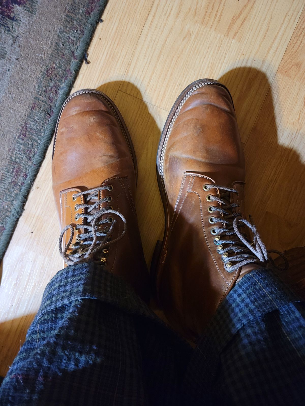 Photo by tlmader on February 13, 2022 of the Flame Panda Service Boot in Horween Bourbon Shell Cordovan.