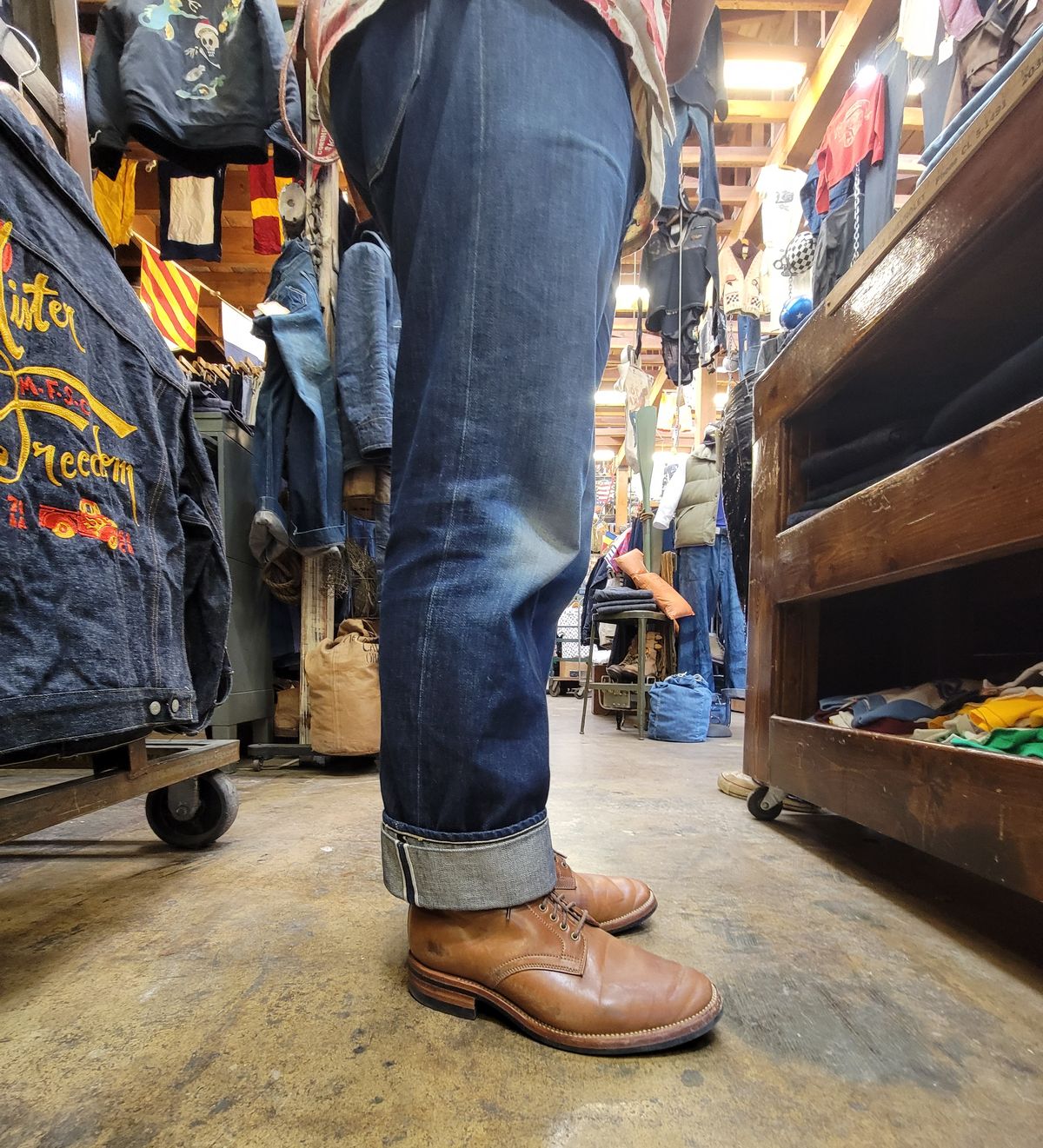 Photo by tlmader on October 2, 2021 of the Flame Panda Service Boot in Horween Bourbon Shell Cordovan.