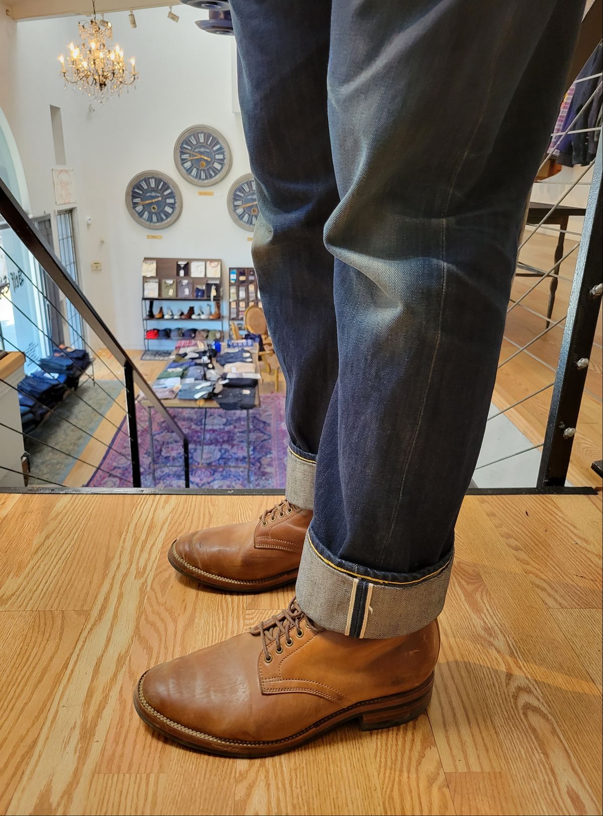 Photo by tlmader on October 3, 2021 of the Flame Panda Service Boot in Horween Bourbon Shell Cordovan.