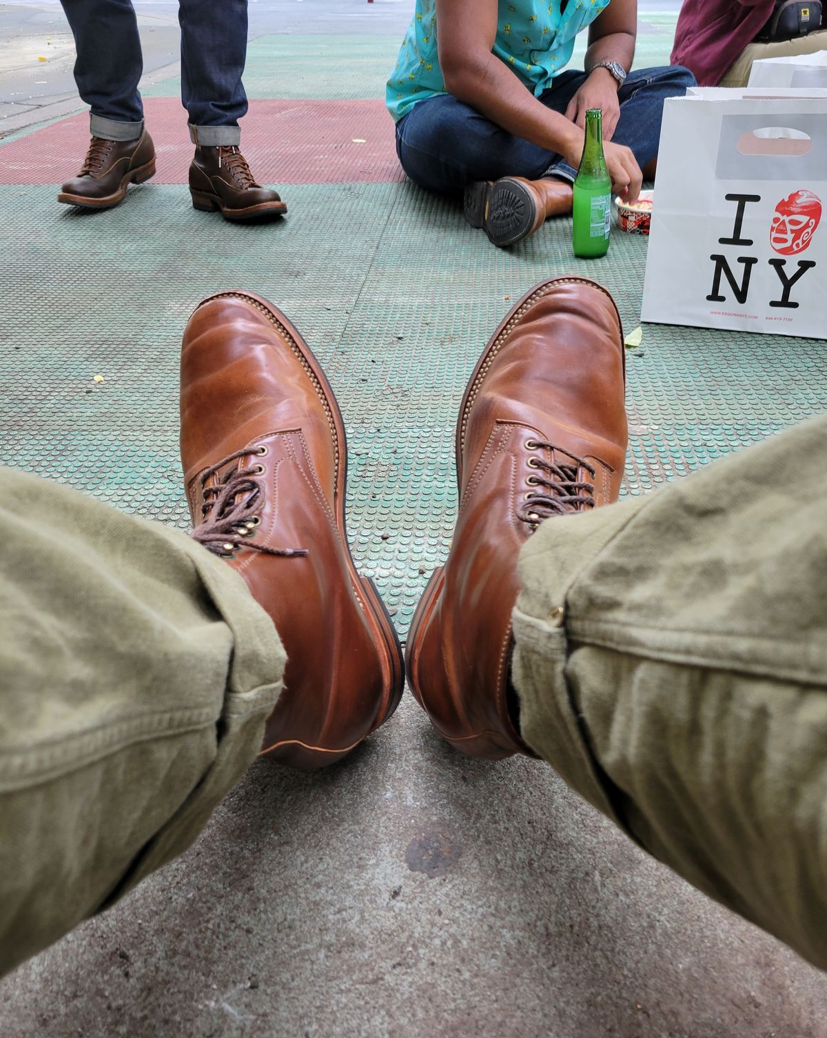 Photo by tlmader on October 9, 2021 of the Flame Panda Service Boot in Horween Bourbon Shell Cordovan.