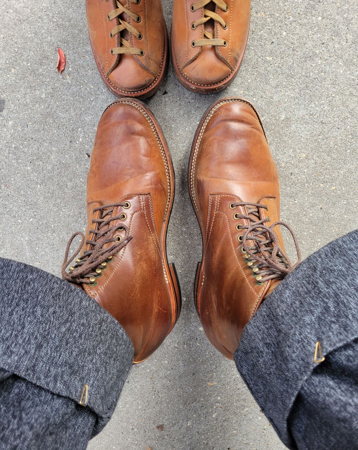 Photo by tlmader on November 27, 2021 of the Flame Panda Service Boot in Horween Bourbon Shell Cordovan.