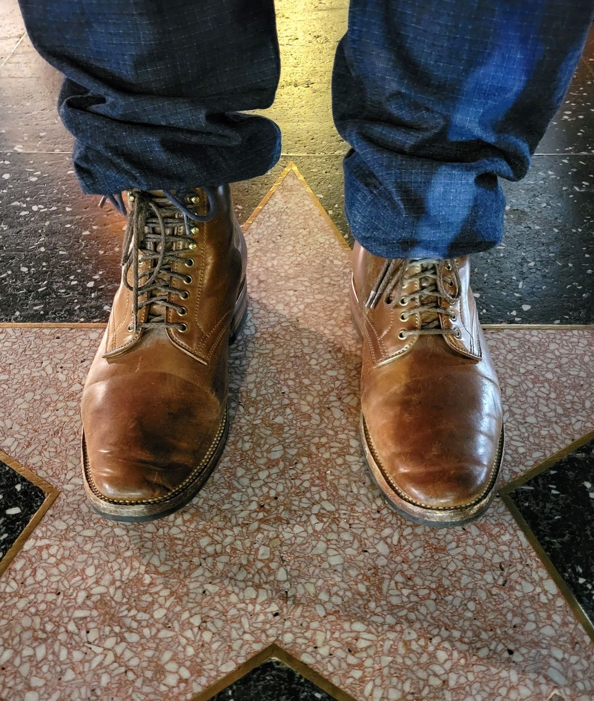 Photo by tlmader on December 4, 2021 of the Flame Panda Service Boot in Horween Bourbon Shell Cordovan.