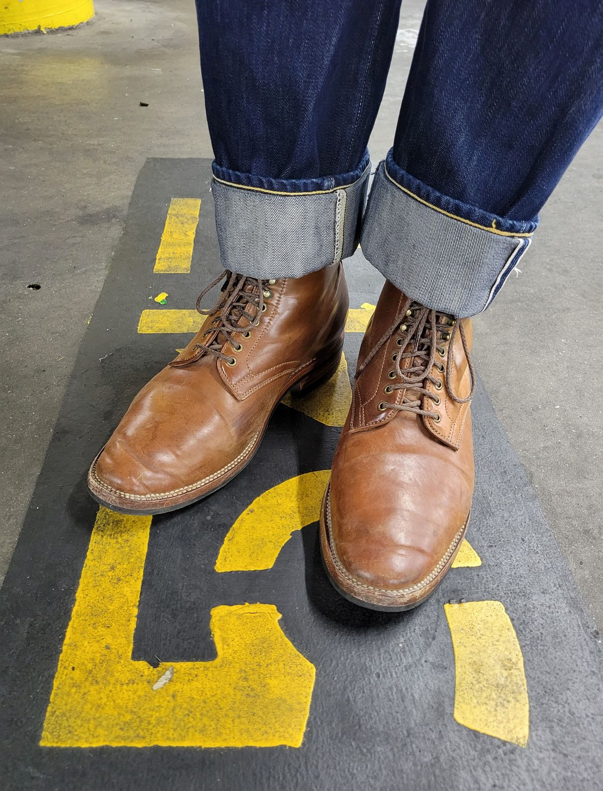 Photo by tlmader on November 28, 2021 of the Flame Panda Service Boot in Horween Bourbon Shell Cordovan.