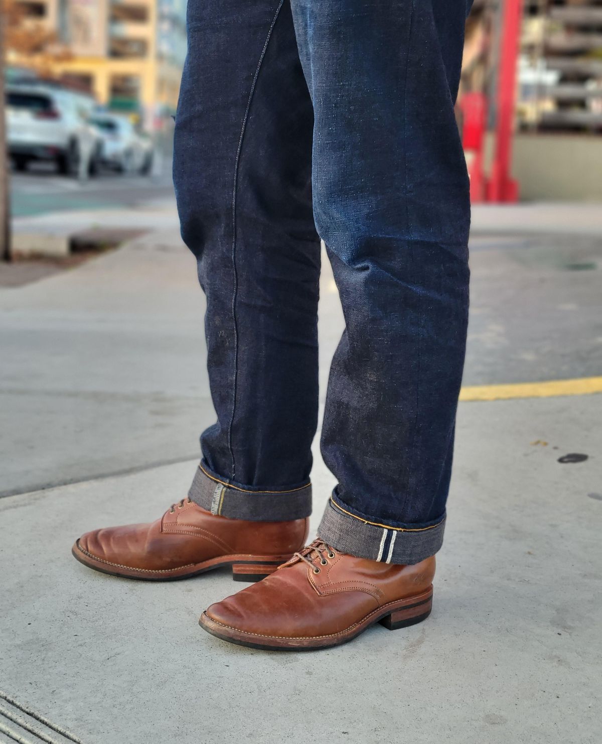 Photo by tlmader on January 20, 2022 of the Flame Panda Service Boot in Horween Bourbon Shell Cordovan.