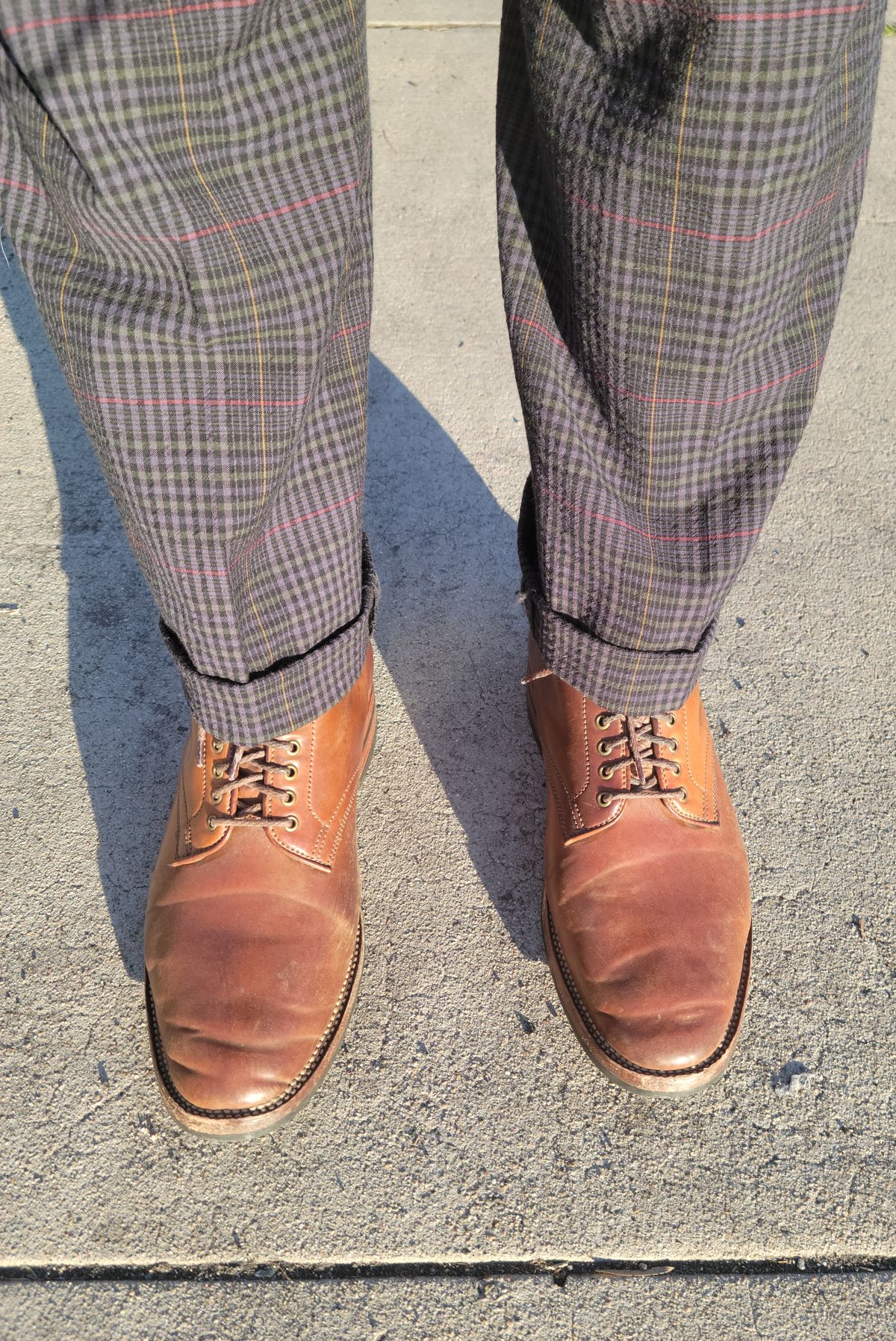 Photo by tlmader on January 31, 2022 of the Flame Panda Service Boot in Horween Bourbon Shell Cordovan.