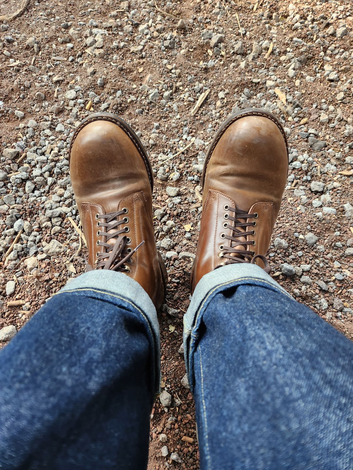 Photo by tlmader on December 16, 2023 of the Julian Boots Madison in Horween Bourbon Shell Cordovan.