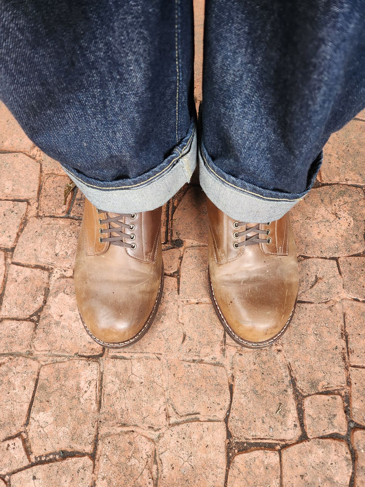 Photo by tlmader on December 12, 2023 of the Julian Boots Madison in Horween Bourbon Shell Cordovan.