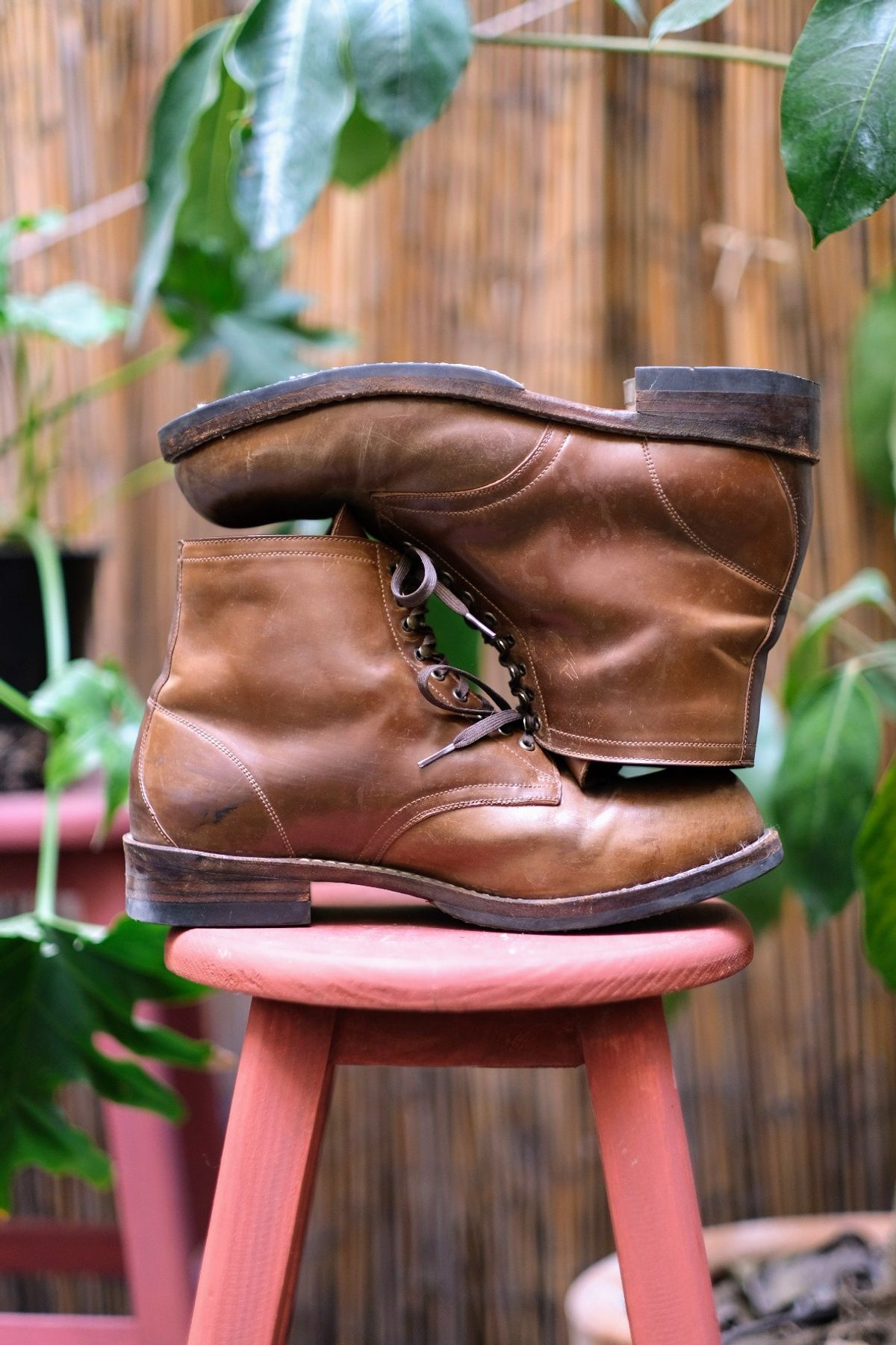 Photo by tlmader on January 5, 2024 of the Julian Boots Madison in Horween Bourbon Shell Cordovan.
