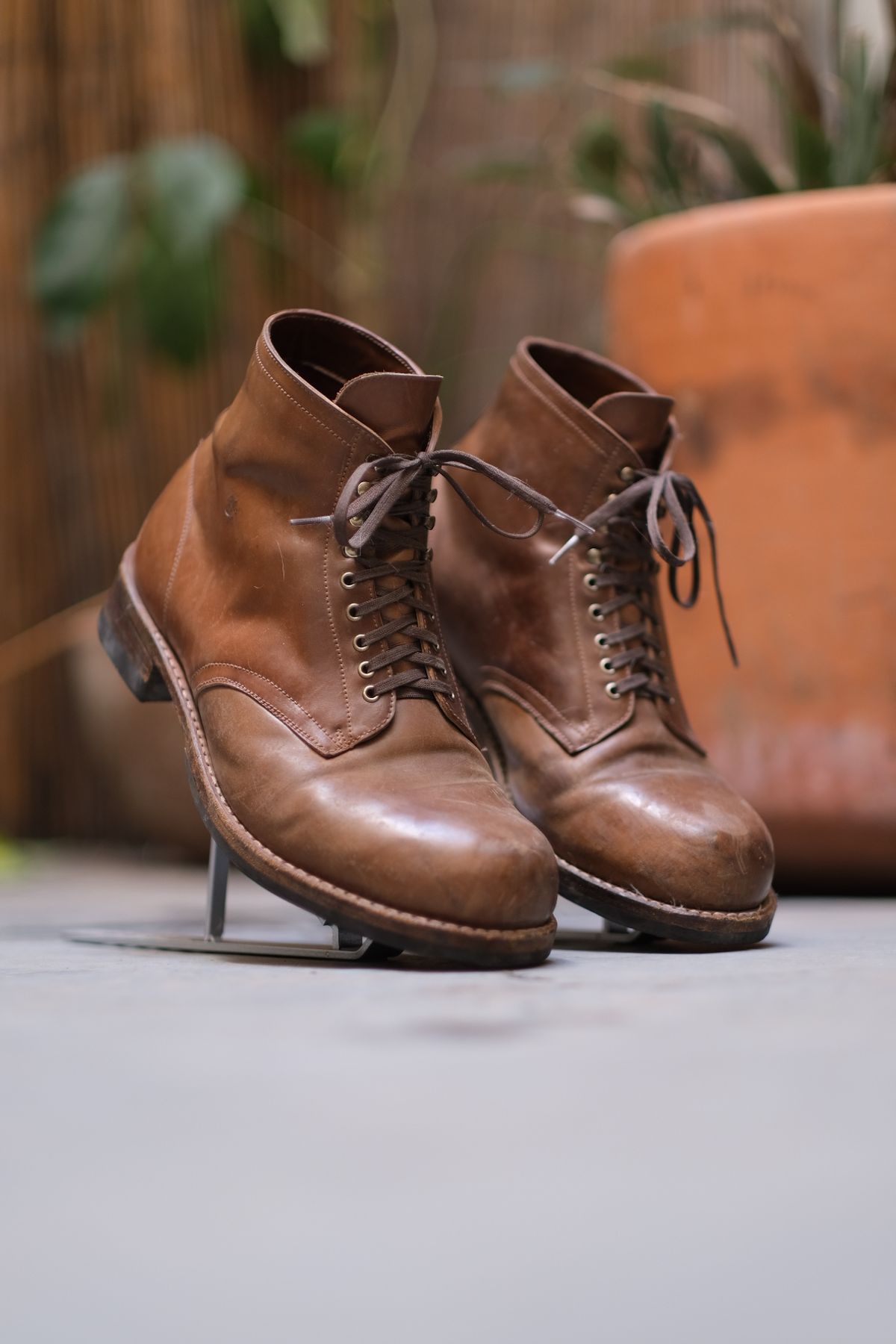Photo by tlmader on February 5, 2024 of the Julian Boots Madison in Horween Bourbon Shell Cordovan.