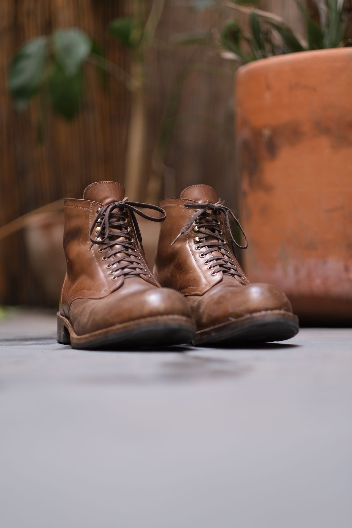 Photo by tlmader on February 5, 2024 of the Julian Boots Madison in Horween Bourbon Shell Cordovan.