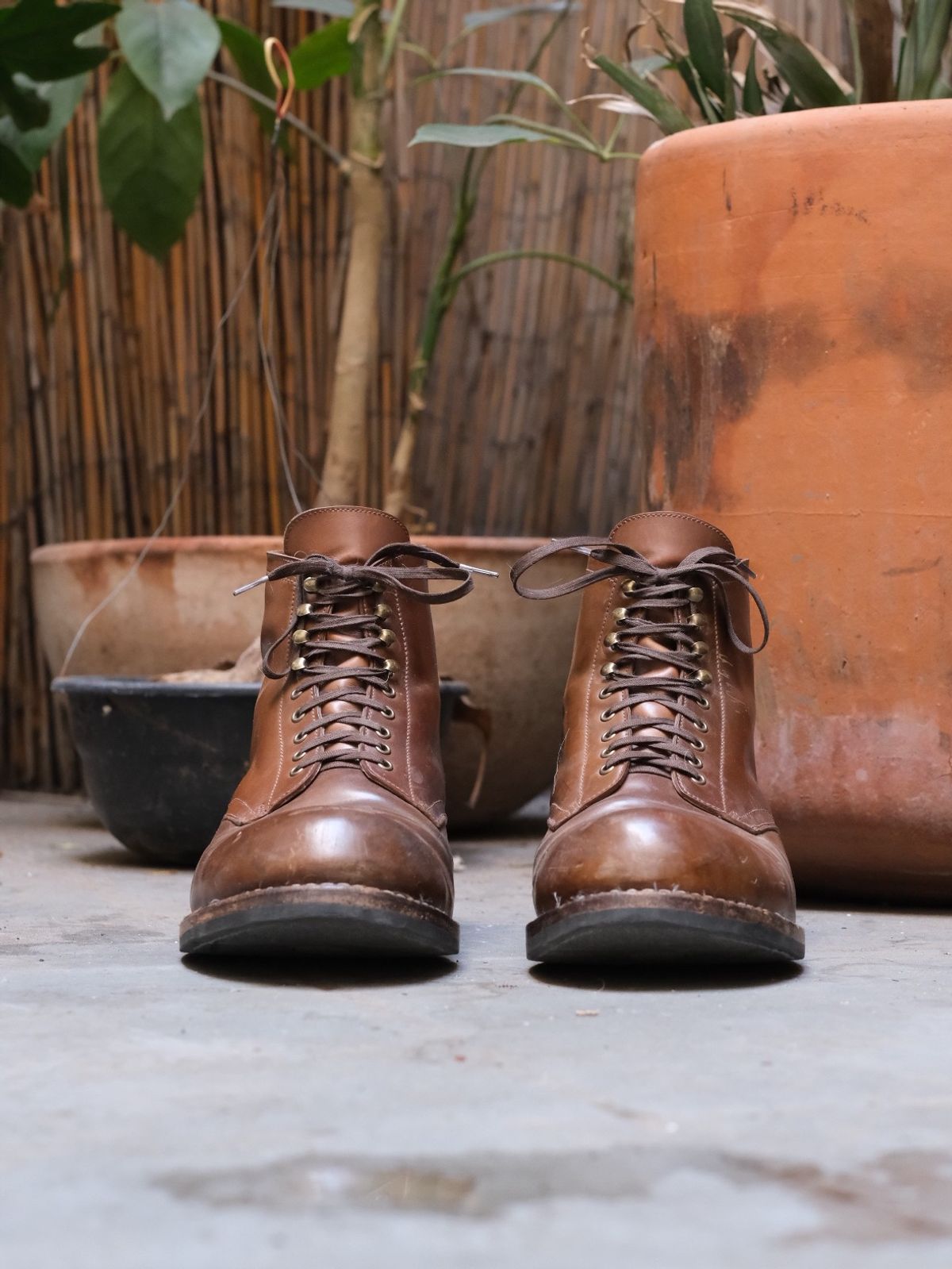 Photo by tlmader on March 5, 2024 of the Julian Boots Madison in Horween Bourbon Shell Cordovan.