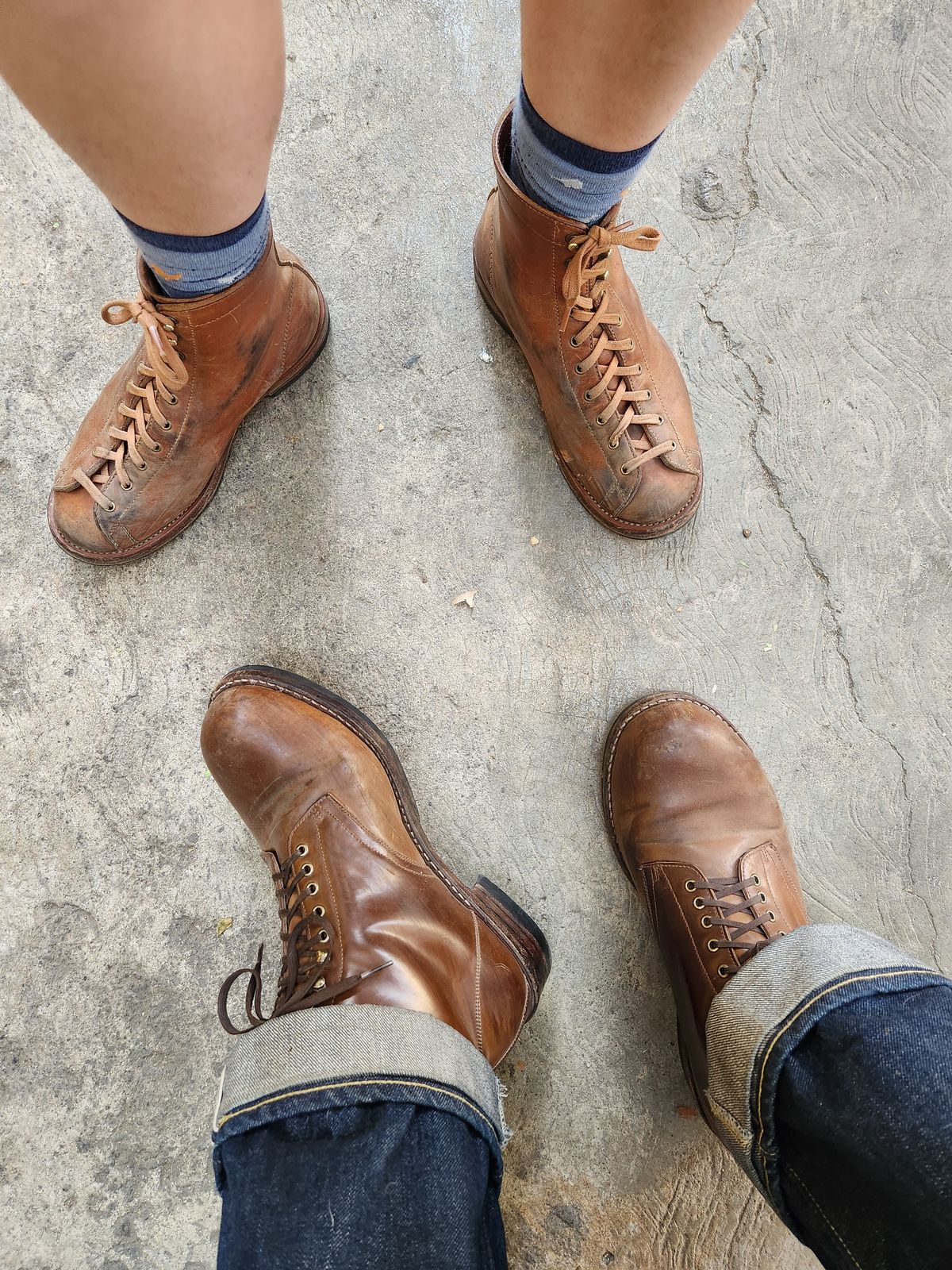 Photo by tlmader on March 23, 2024 of the Julian Boots Madison in Horween Bourbon Shell Cordovan.