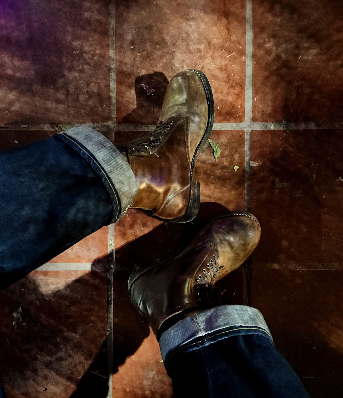 Photo by tlmader on March 30, 2024 of the Julian Boots Madison in Horween Bourbon Shell Cordovan.