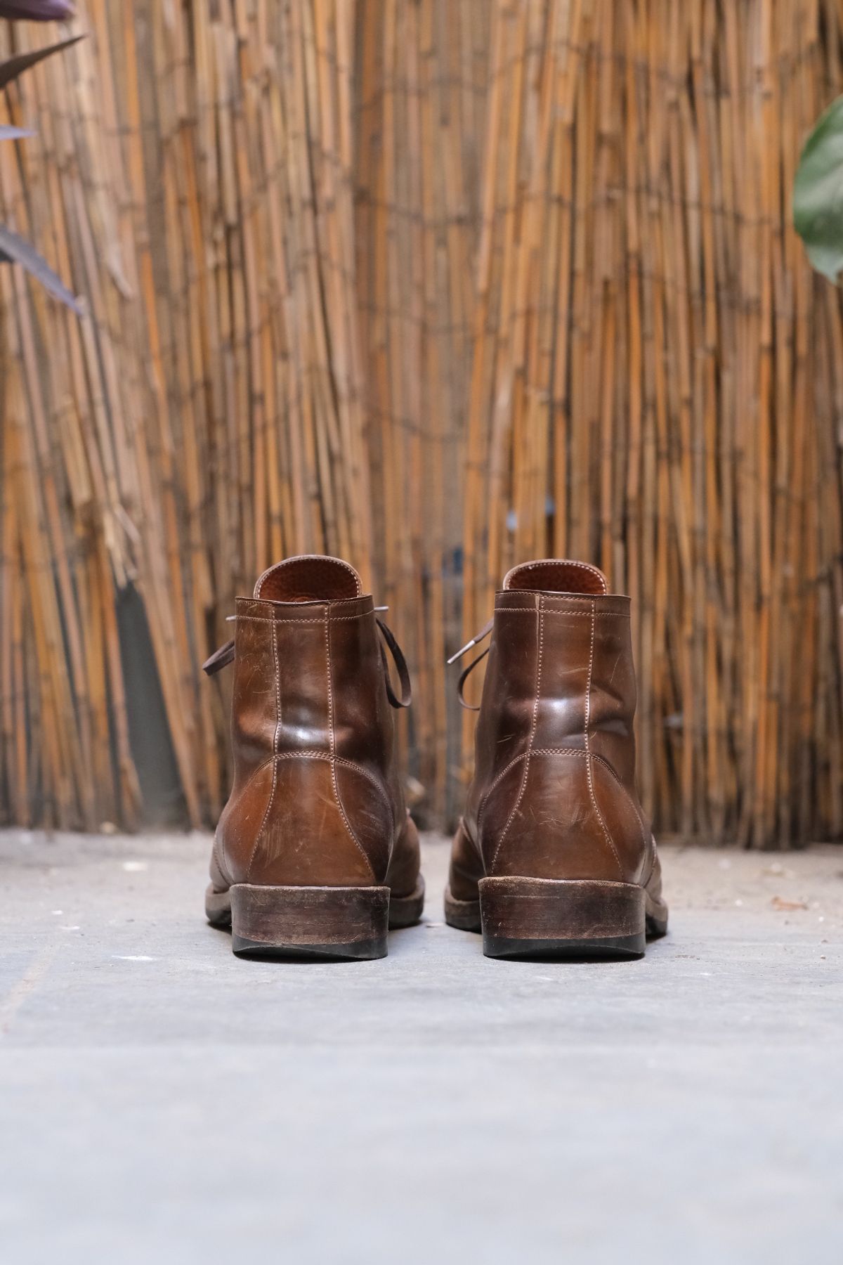 Photo by tlmader on April 5, 2024 of the Julian Boots Madison in Horween Bourbon Shell Cordovan.