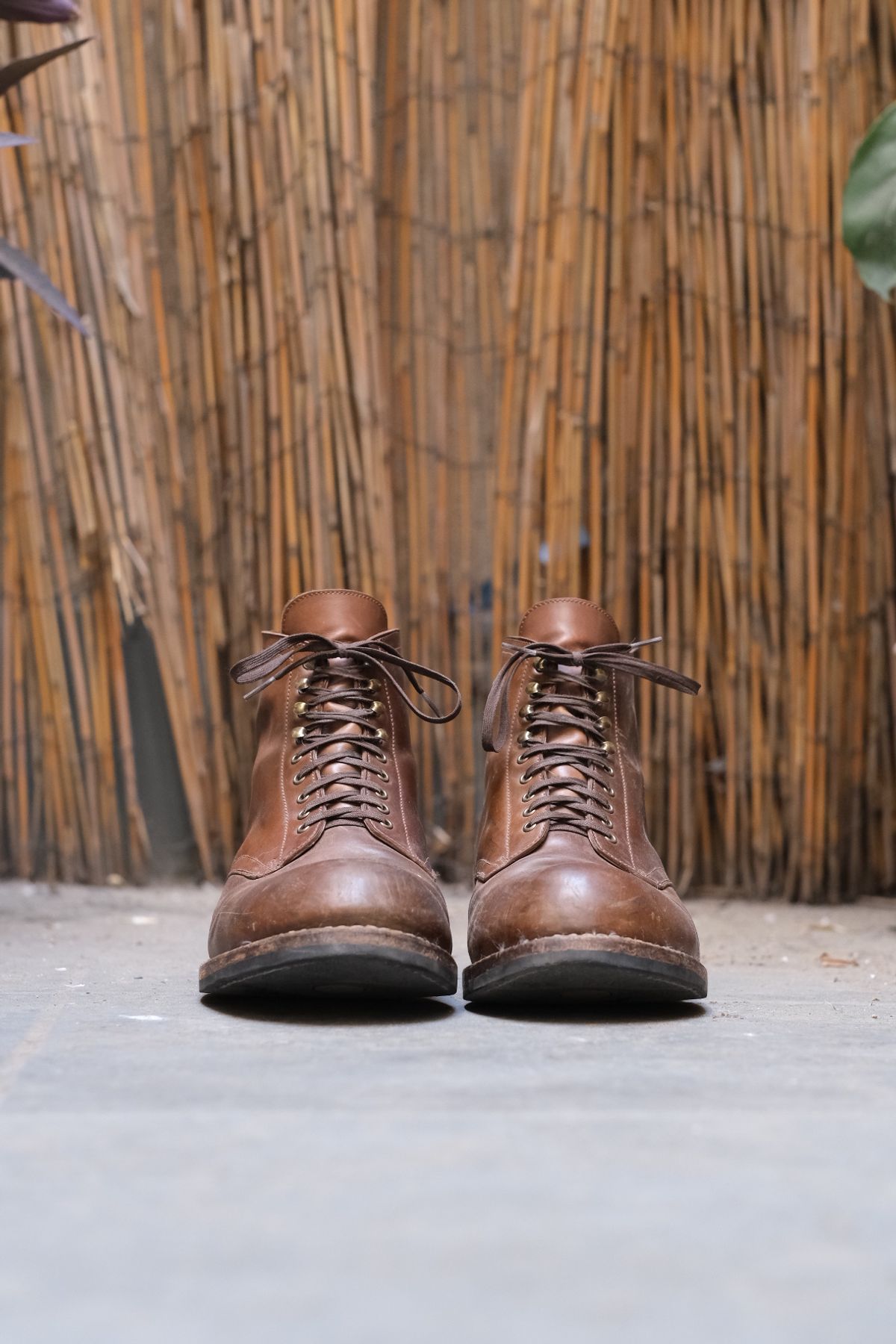 Photo by tlmader on April 5, 2024 of the Julian Boots Madison in Horween Bourbon Shell Cordovan.