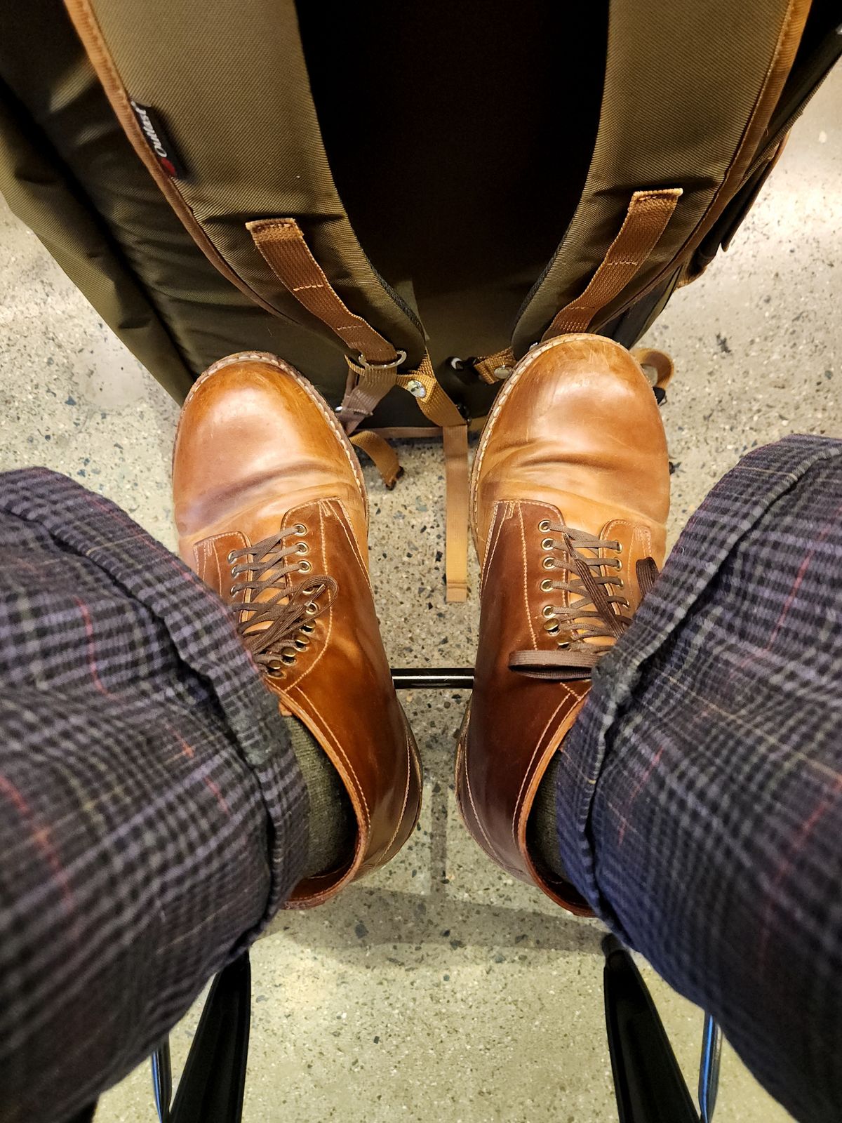 Photo by tlmader on May 8, 2024 of the Julian Boots Madison in Horween Bourbon Shell Cordovan.