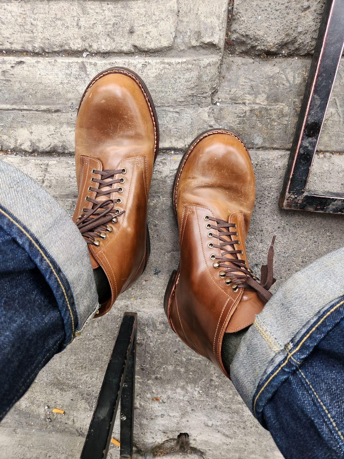 Photo by tlmader on December 2, 2023 of the Julian Boots Madison in Horween Bourbon Shell Cordovan.