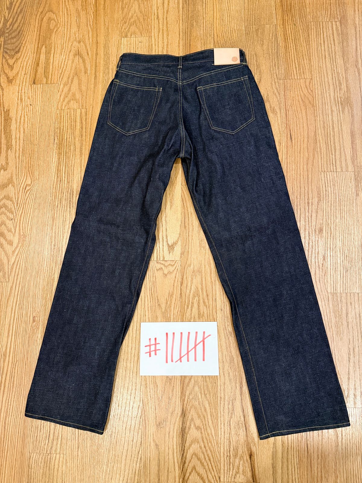 Photo by tlmader on August 30, 2025 of the Atlantic Standard Ted’s Special Wide Straight in AS016 13oz Sanforized 3x1 Right Hand Selvage Denim.
