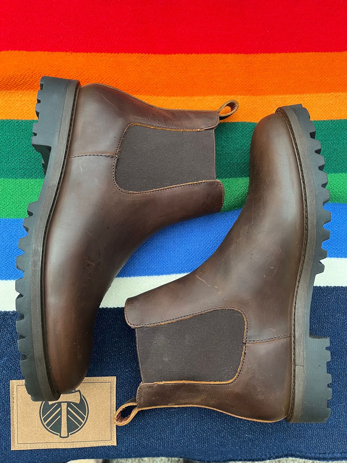 Photo by jenr.l.good on November 1, 2023 of the Patina Welted Chelsea Boot in Canyon Full Grain.