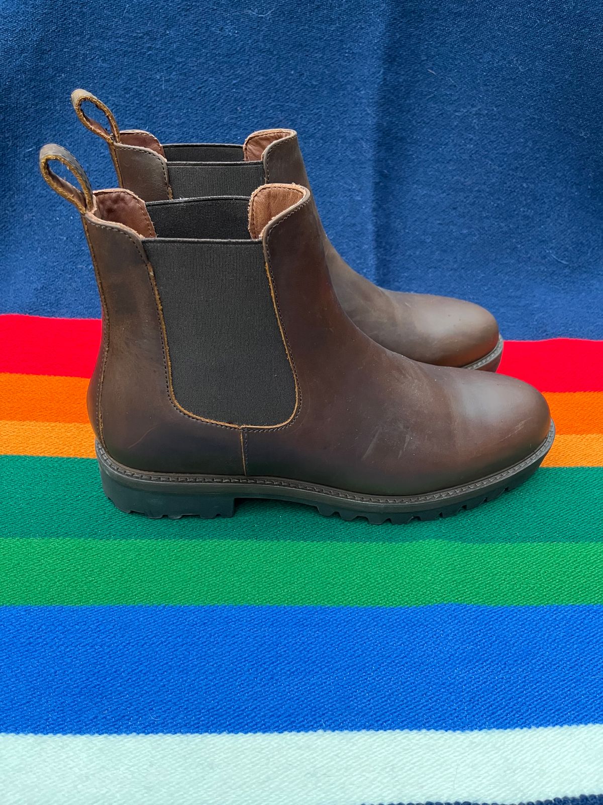 Photo by jenr.l.good on November 1, 2023 of the Patina Welted Chelsea Boot in Canyon Full Grain.