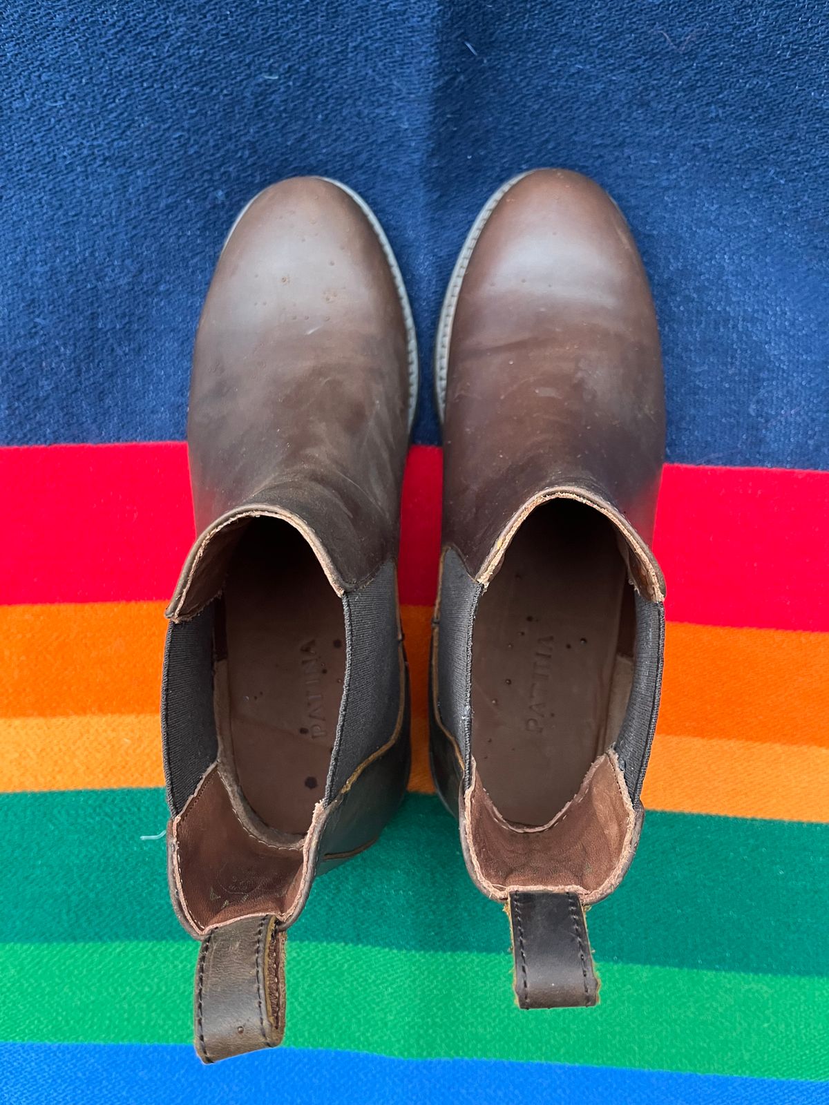 Photo by jenr.l.good on November 1, 2023 of the Patina Welted Chelsea Boot in Canyon Full Grain.