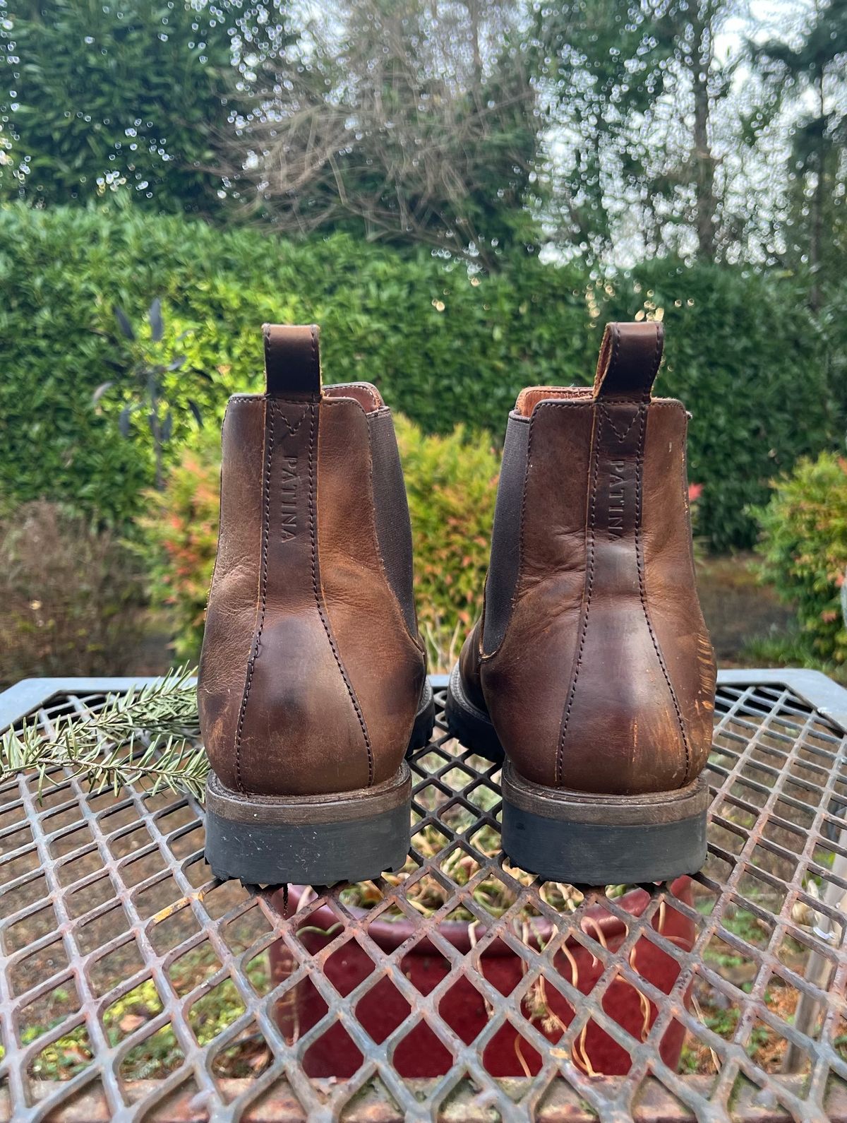 Photo by jenr.l.good on February 1, 2024 of the Patina Welted Chelsea Boot in Canyon Full Grain.