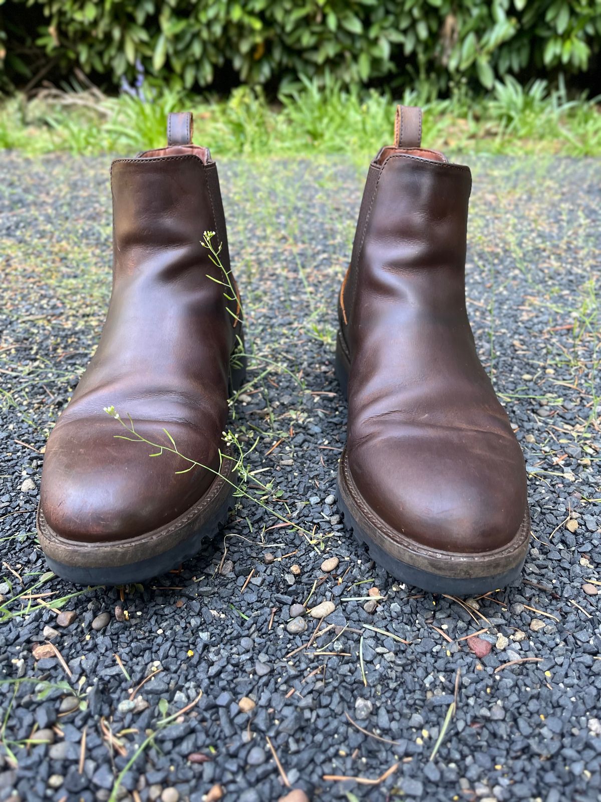 Photo by jenr.l.good on April 1, 2024 of the Patina Welted Chelsea Boot in Canyon Full Grain.