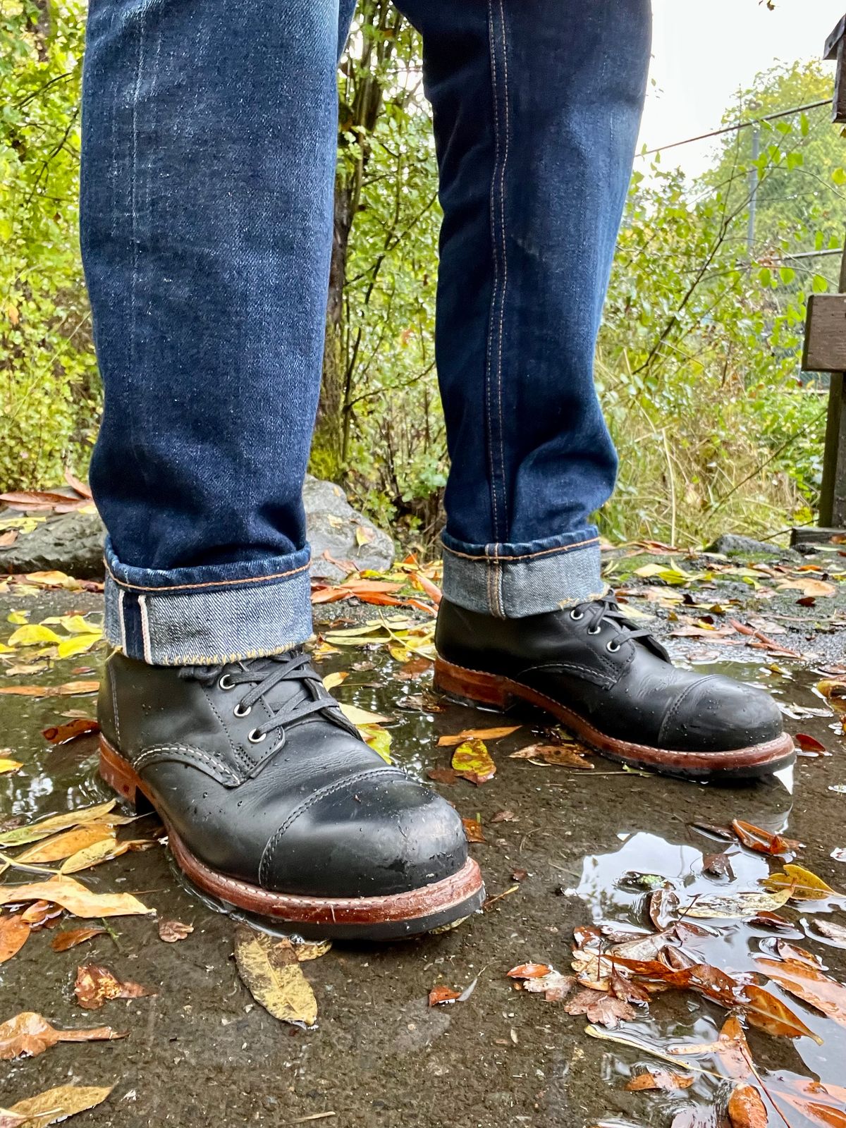 Photo by jenr.l.good on November 4, 2022 of the Wolverine 1000 Mile Cap-Toe Boot in Horween Black Chromexcel.