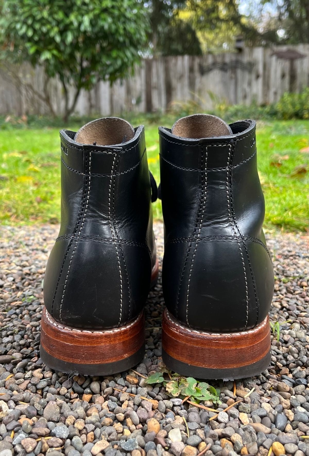 Photo by jenr.l.good on December 1, 2022 of the Wolverine 1000 Mile Cap-Toe Boot in Horween Black Chromexcel.