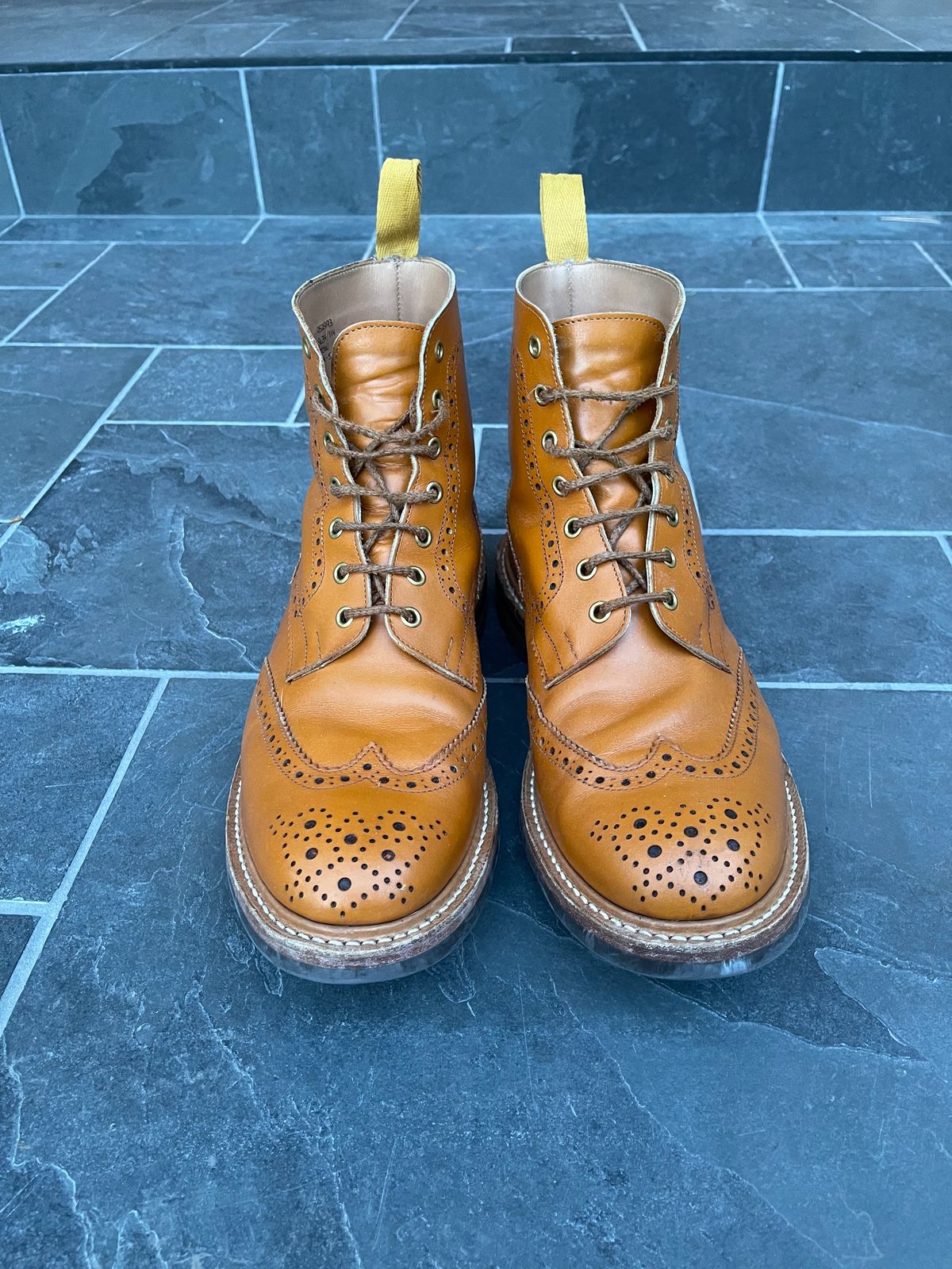 Photo by jack.mackrel on December 5, 2022 of the Tricker's Stow Country Boot in Acorn Antique.