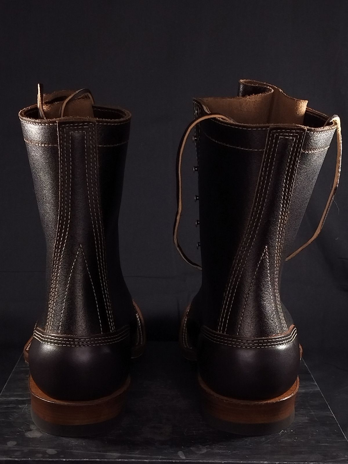 Photo by a1moyer on November 4, 2025 of the White's Custom Model in Horween Dark Brown Waxed Flesh & Seidel Brown Dress.