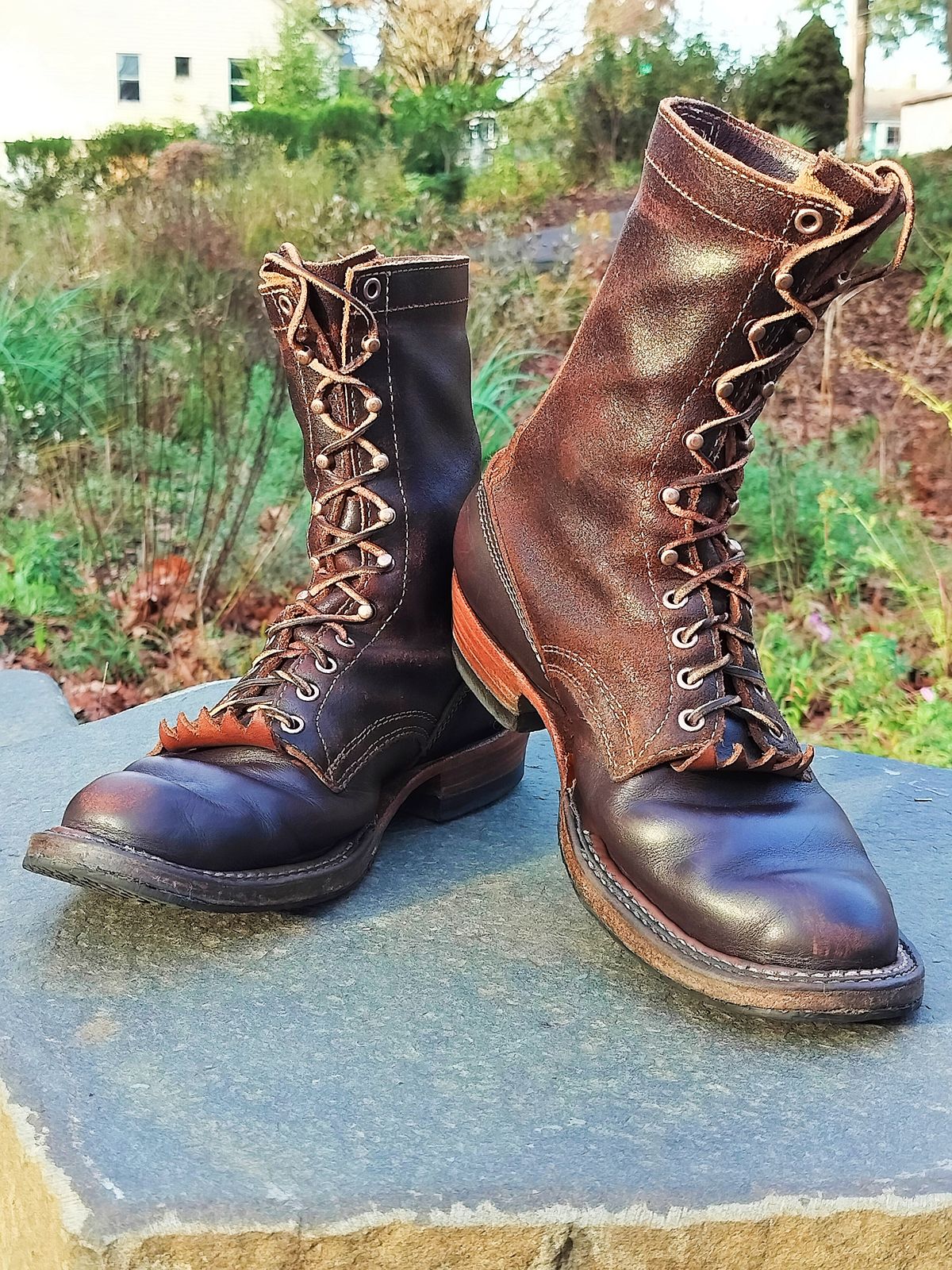 Photo by a1moyer on December 29, 2025 of the White's Custom Model in Horween Dark Brown Waxed Flesh & Seidel Brown Dress.