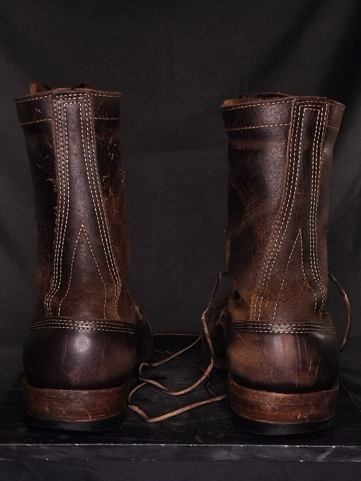 Photo by a1moyer on March 31, 2026 of the White's Custom Model in Horween Dark Brown Waxed Flesh & Seidel Brown Dress.