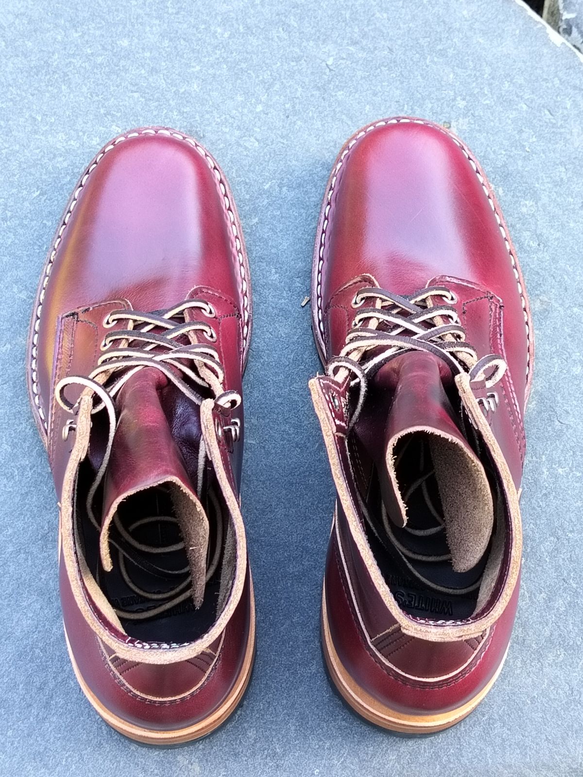 Photo by a1moyer on October 1, 2024 of the White's MP-Sherman Plain Toe in Horween Color 8 Chromexcel.