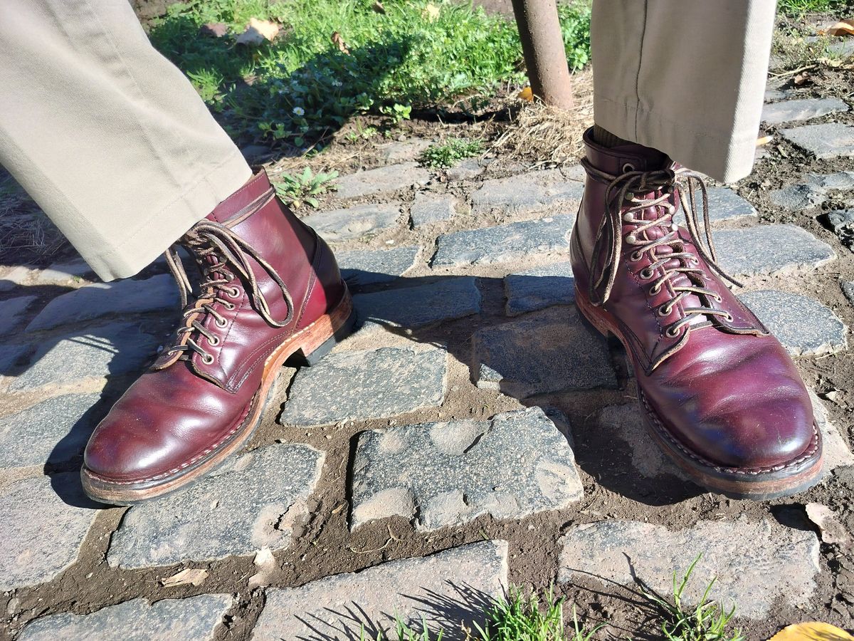 Photo by a1moyer on November 6, 2024 of the White's MP-Sherman Plain Toe in Horween Color 8 Chromexcel.