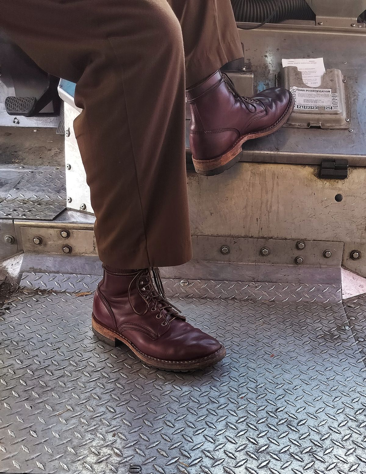Photo by a1moyer on November 14, 2024 of the White's MP-Sherman Plain Toe in Horween Color 8 Chromexcel.