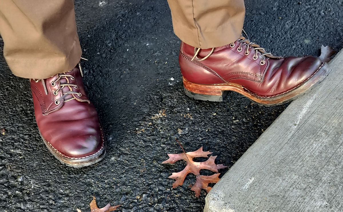 Photo by a1moyer on November 20, 2024 of the White's MP-Sherman Plain Toe in Horween Color 8 Chromexcel.