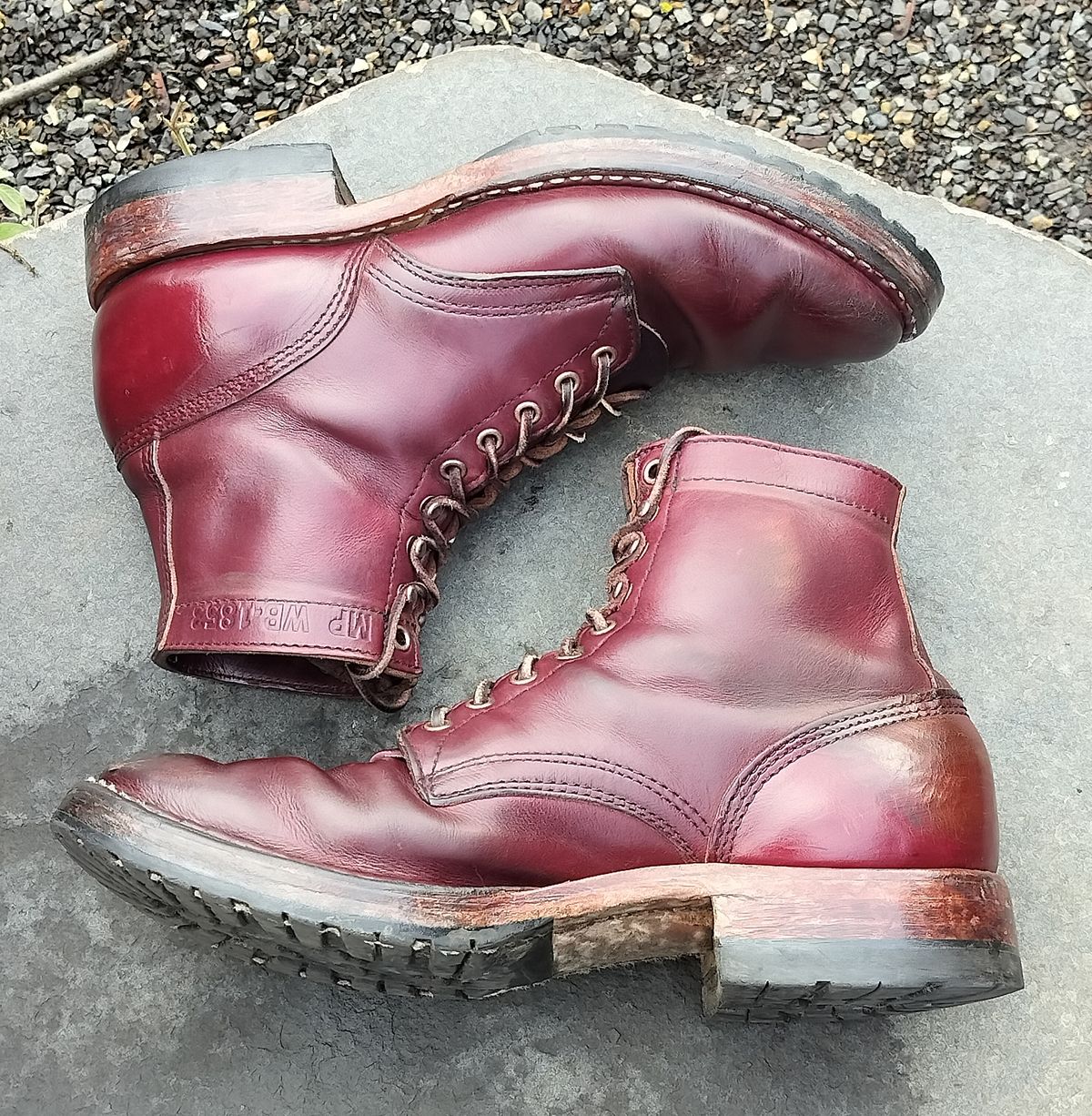 Photo by a1moyer on January 3, 2025 of the White's MP-Sherman Plain Toe in Horween Color 8 Chromexcel.