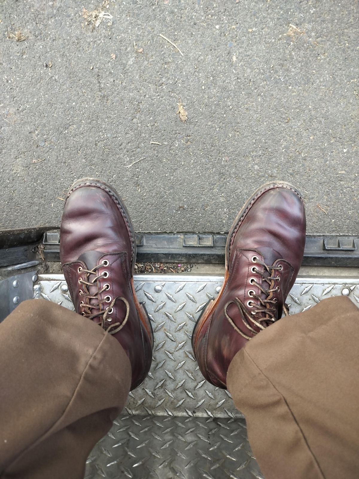 Photo by a1moyer on January 23, 2025 of the White's MP-Sherman Plain Toe in Horween Color 8 Chromexcel.