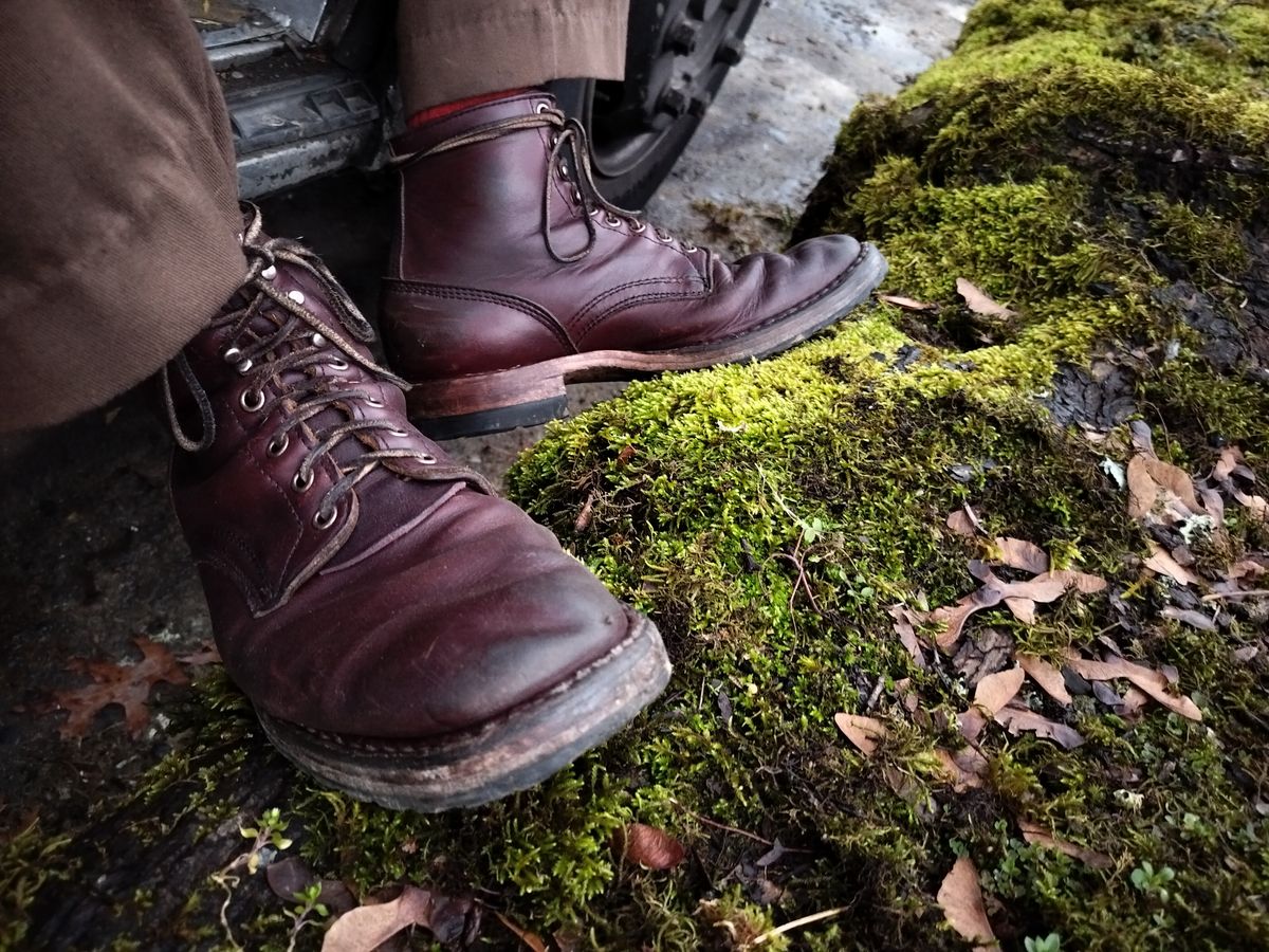 Photo by a1moyer on February 19, 2025 of the White's MP-Sherman Plain Toe in Horween Color 8 Chromexcel.
