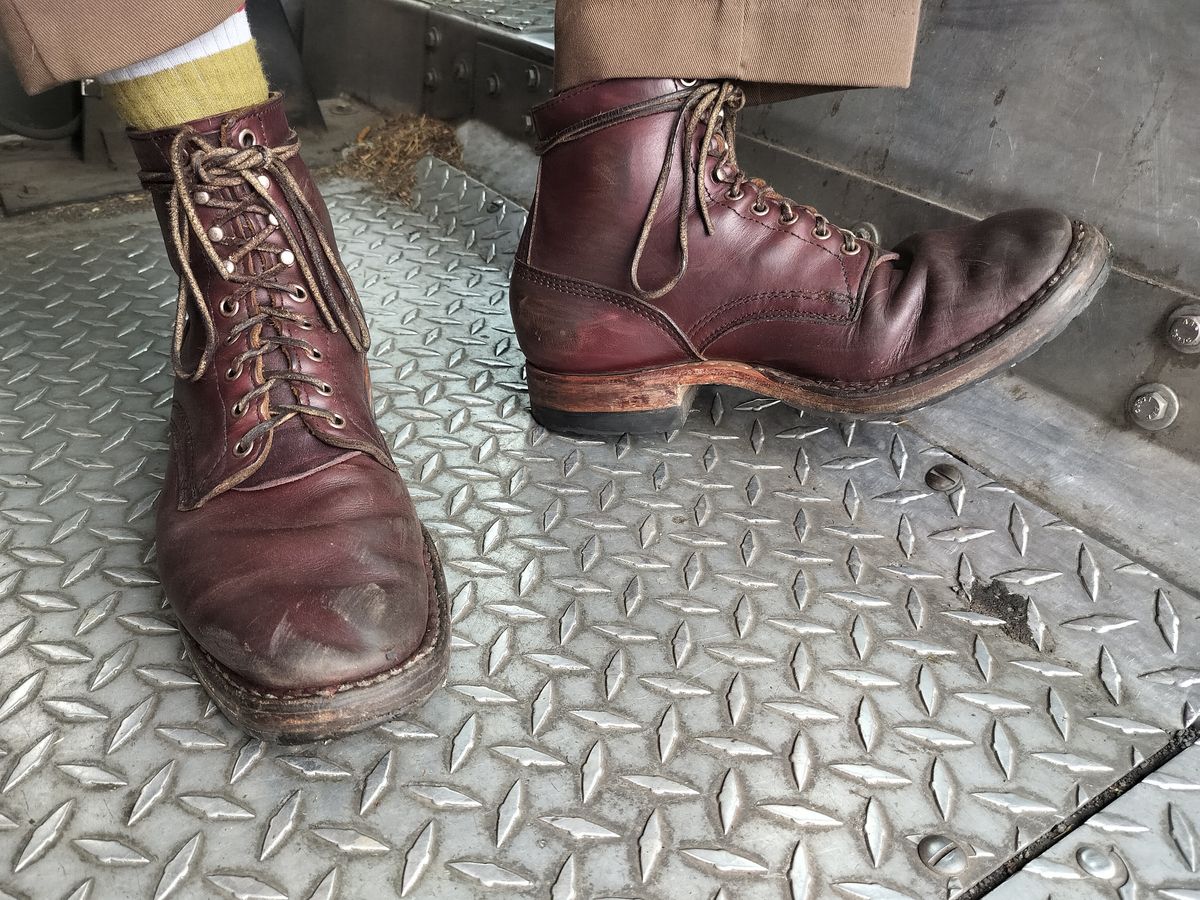 Photo by a1moyer on March 28, 2025 of the White's MP-Sherman Plain Toe in Horween Color 8 Chromexcel.